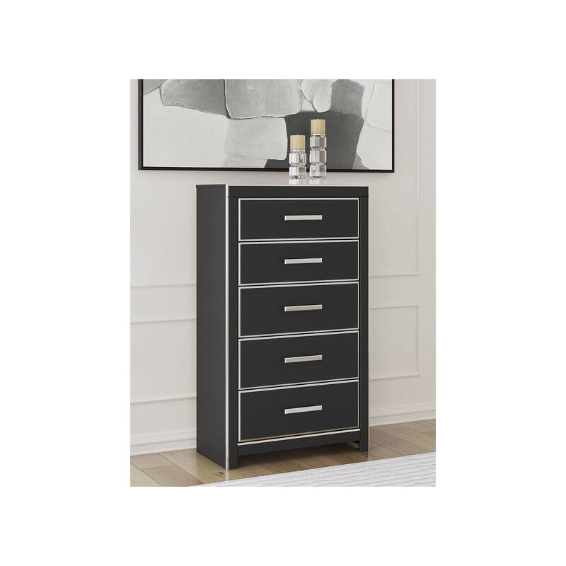 Signature Design by Ashley Ravalori Chest of Drawers - Black