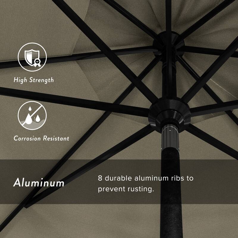 California Umbrella 11-Foot Round Aluminum, Crank Open Collar Tilt Patio Umbrella, Sunbrella Fabric