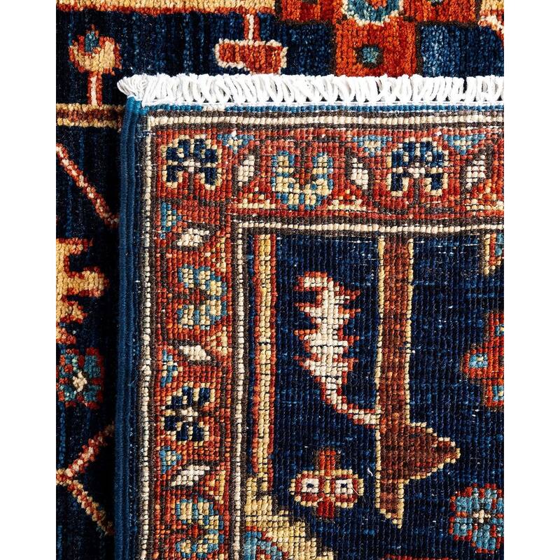 Serapi One-of-a-Kind Hand-Knotted Runner Rug - Blue, 2' 7" x 9' 9" - 2' 7" x 9' 9"