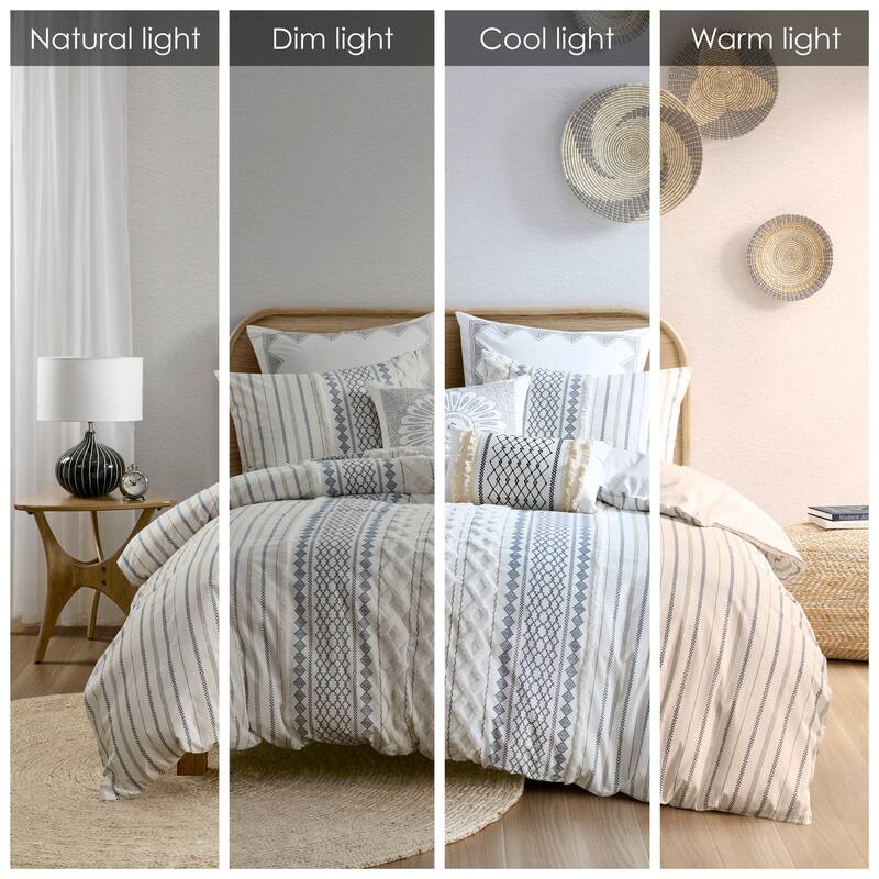INK+IVY Imani Cotton Printed Comforter Set with Chenille