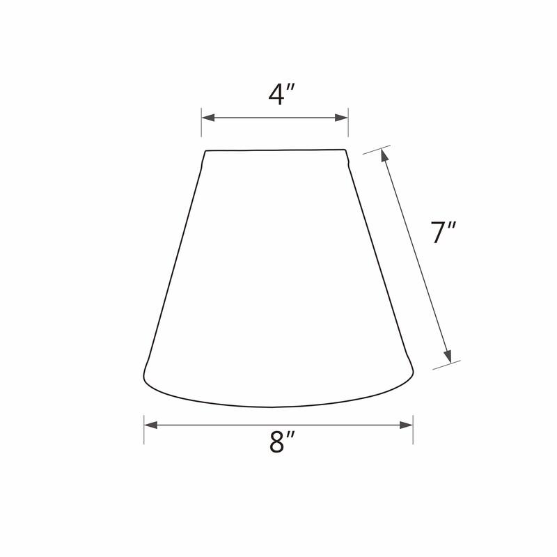 Aspen Creative Hardback Empire Shaped Spider Construction Lamp Shade in Off White (4" x 8" x 7")