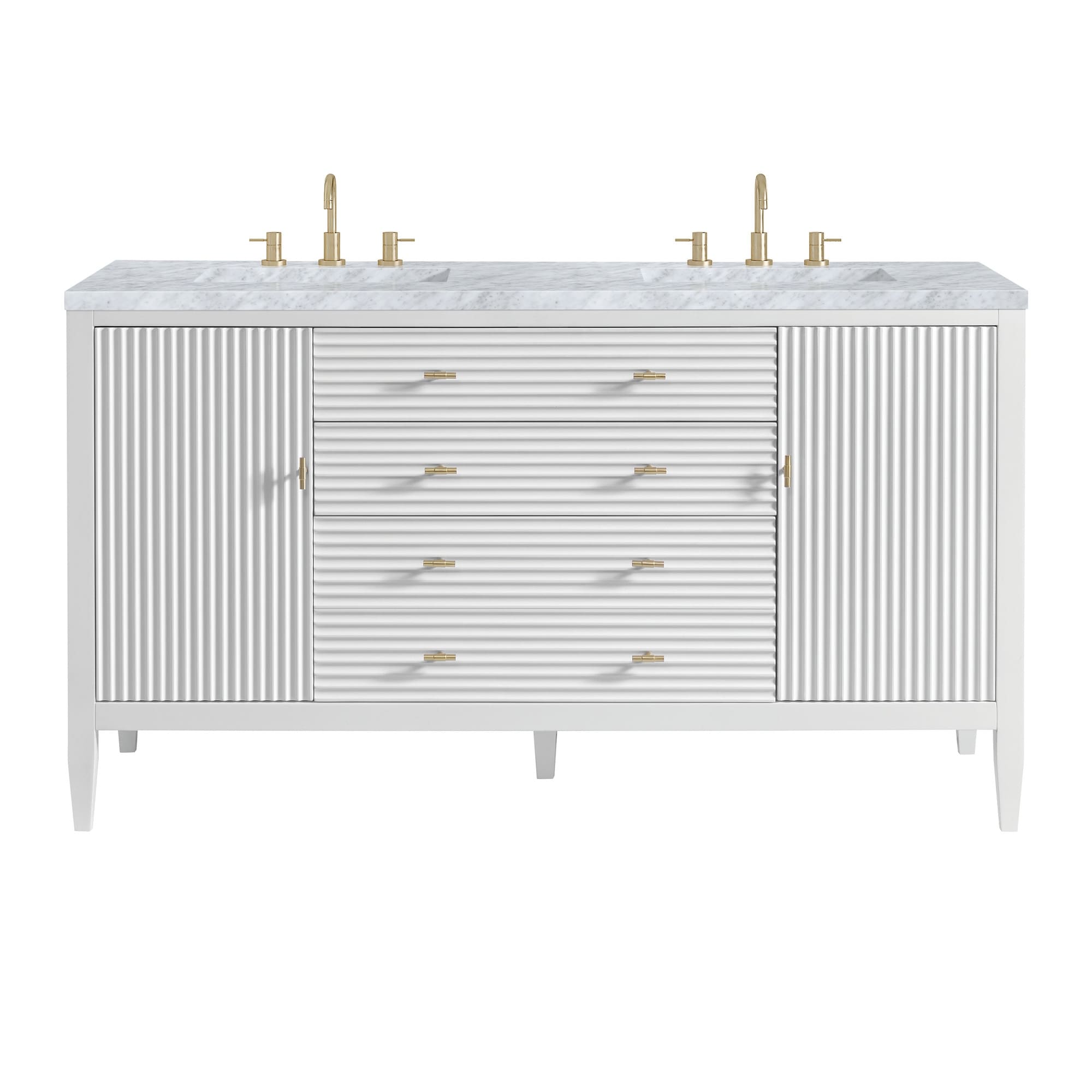 James Martin Vanities 485-V60D-3CAR Myrrin 60" Double Basin Wood