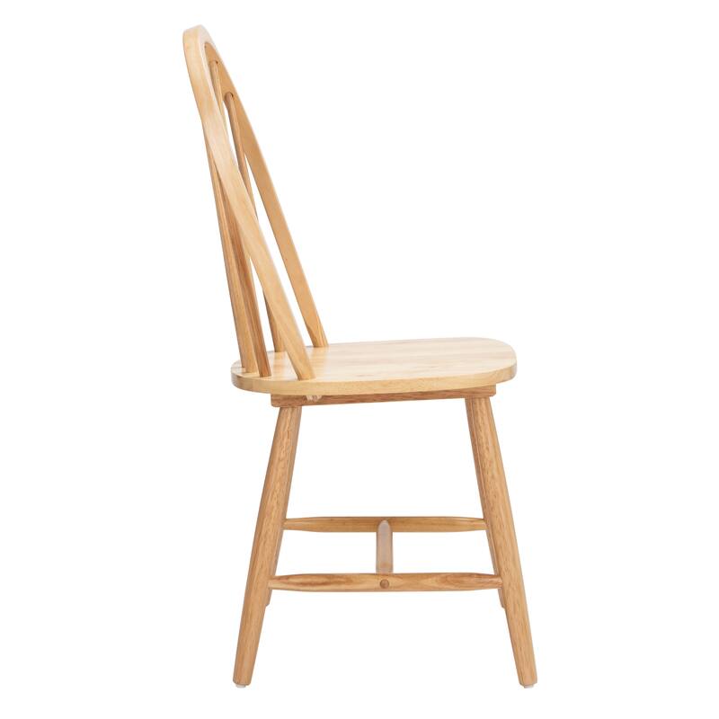 SAFAVIEH Delcie Spindle Oval Back Dining Chair (Set of 2) - 17.9" x 19.7" x 37" - 18Wx20Dx37H