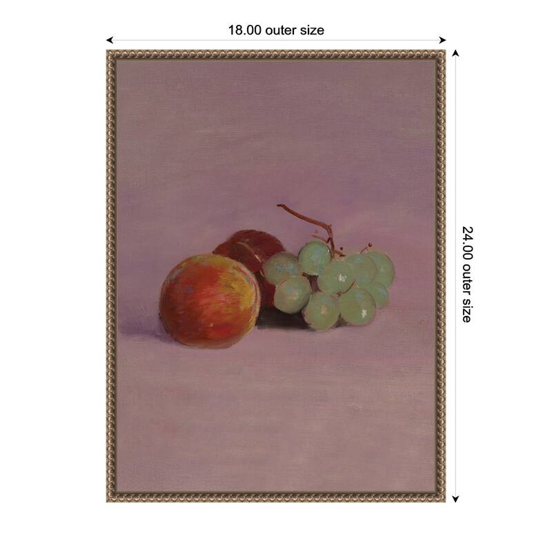 Kate and Laurel Still Life with Fruit 1905 Odilion Redon Vertical by Nostalgia Prints Framed Canvas Wall Art Print