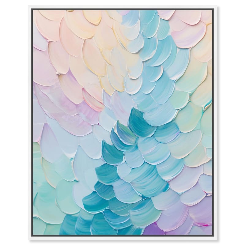 Mermaid Scales Canvas by Art Remedy - 20" x 24" - White