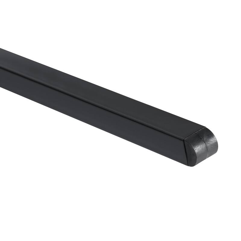 Homy Casa Modern Black Computer Desk, Metal Legs Office Writing Table