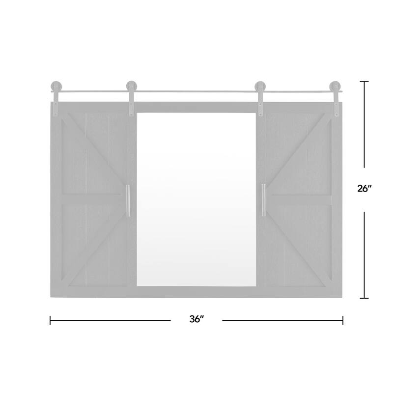 FirsTime & Co. Hayloft Farmhouse Barn Door Mirror
