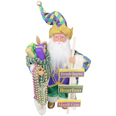 14" French Quarter Claus - Purple