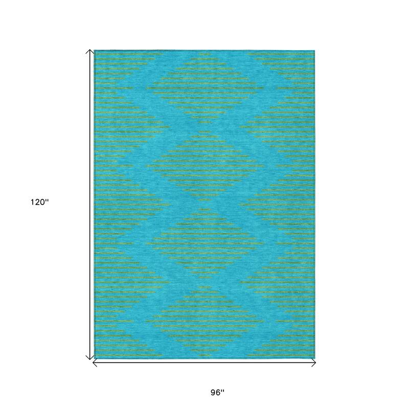 HomeRoots Geometric Transitional Rectangle Outdoor Rug