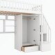 preview thumbnail 15 of 33, Twin size Loft Bed with Bookshelf,Drawers,Desk,and Wardrobe