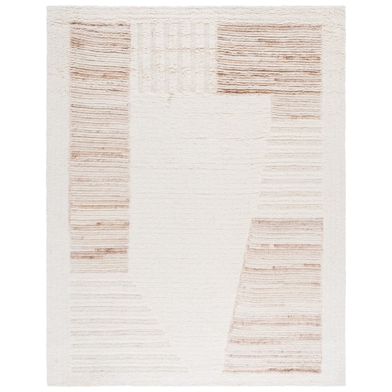 SAFAVIEH Handmade Vermont Rolanda Transitional Wool Rug - 8' x 10' - Ivory/Beige