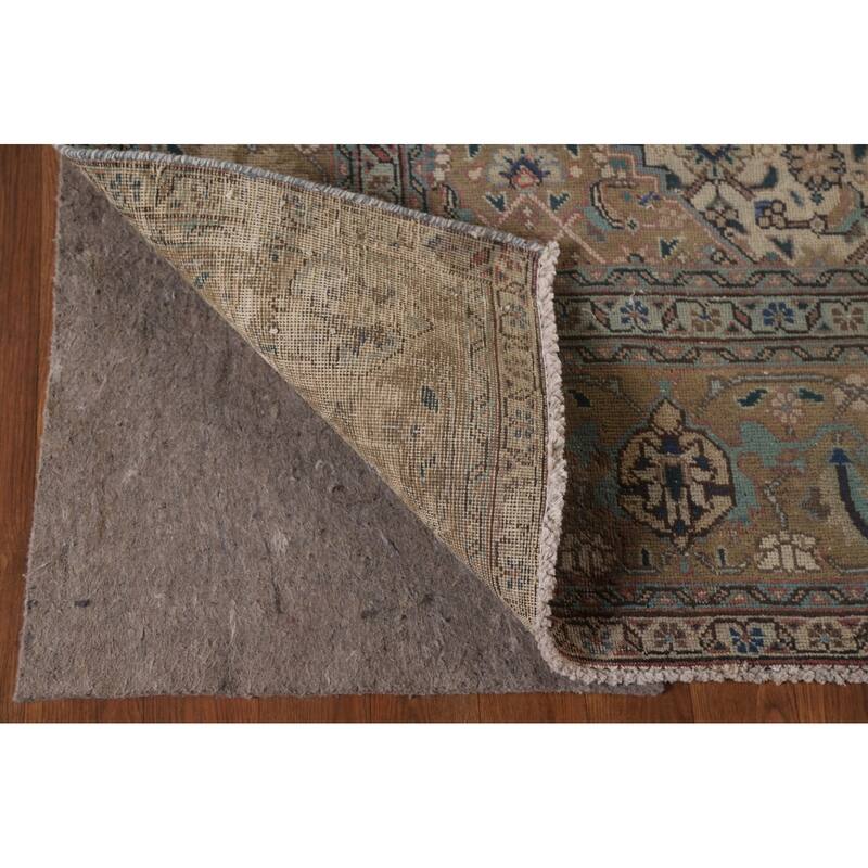 Geometric Tabriz Persian Vintage Area Rug Handmade Wool Carpet - 6'3" x 9'7"