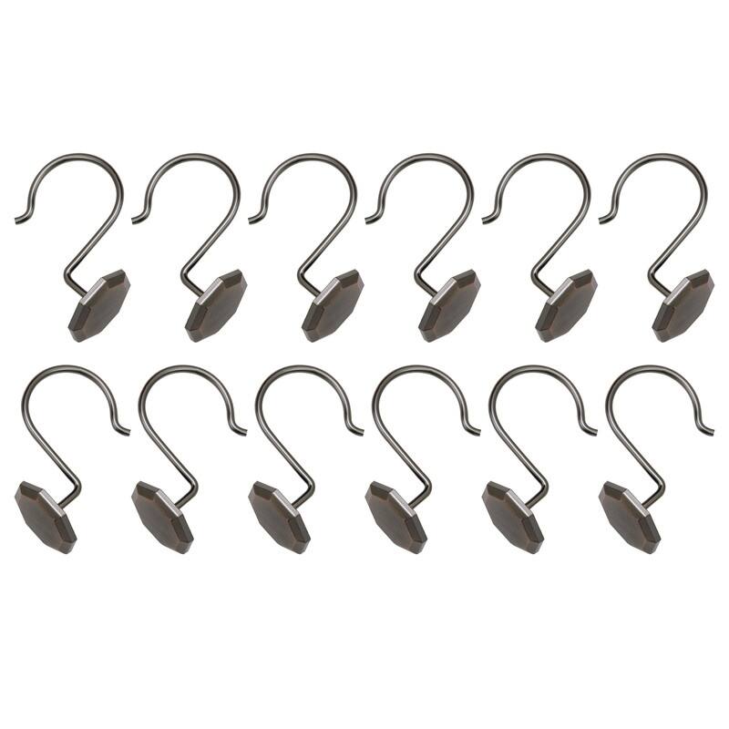 Utopia Alley Shower Rings, Shower Curtain Rings for Bathroom, Rustproof Zinc Shower Curtain Hooks Rings, Set of 12