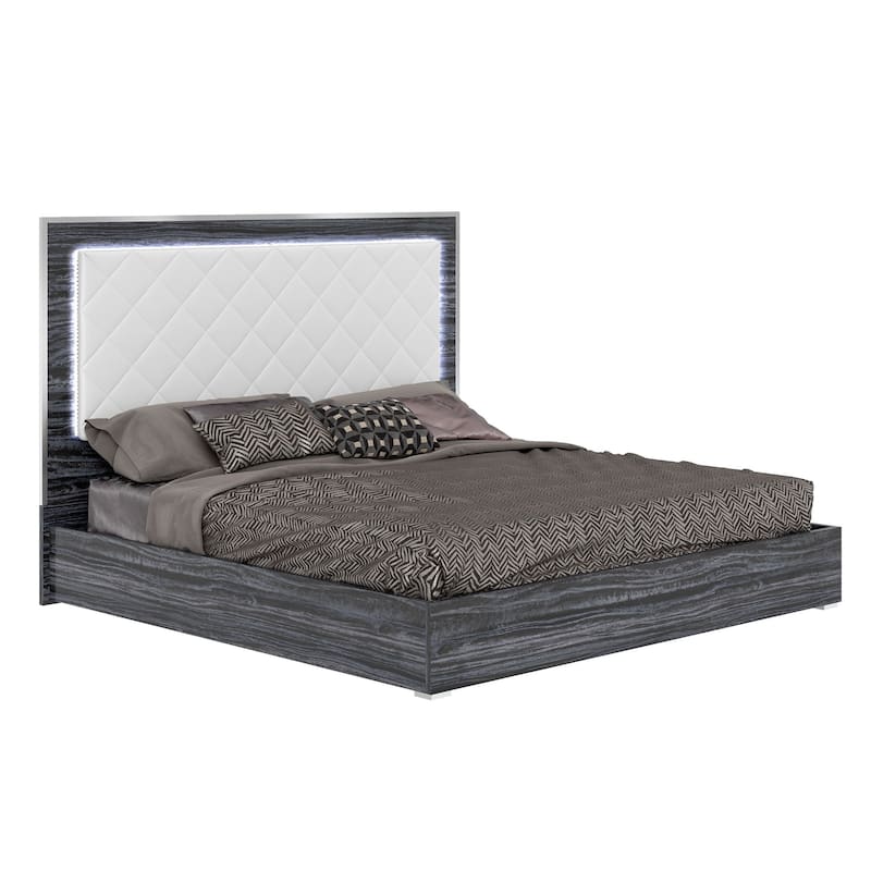 Somette Napolitan Contemporary 4-Piece Bedroom Set in Timeless Gray
