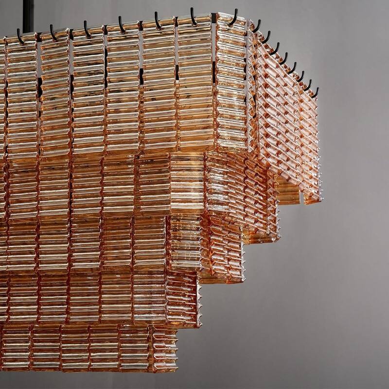 KAYLA Rectangle Ceiling Chandeliers Big Home Decoration Large Hanging Lamps for Dining Room,Pendant Lights