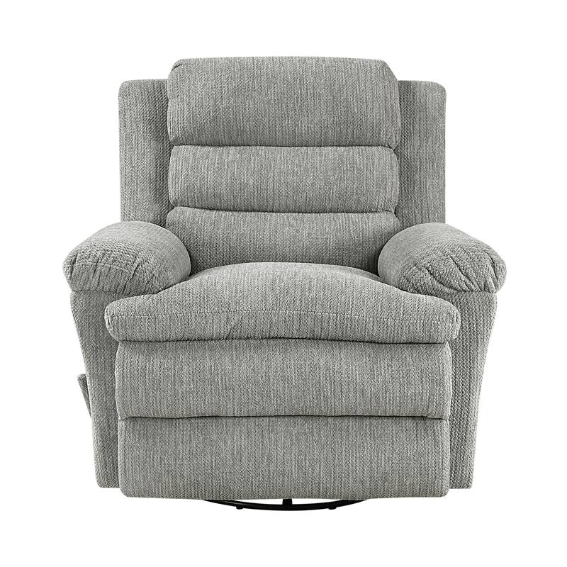 Sofiane 41" Microfiber Swivel Glider Recliner - Pull-Handle Motion