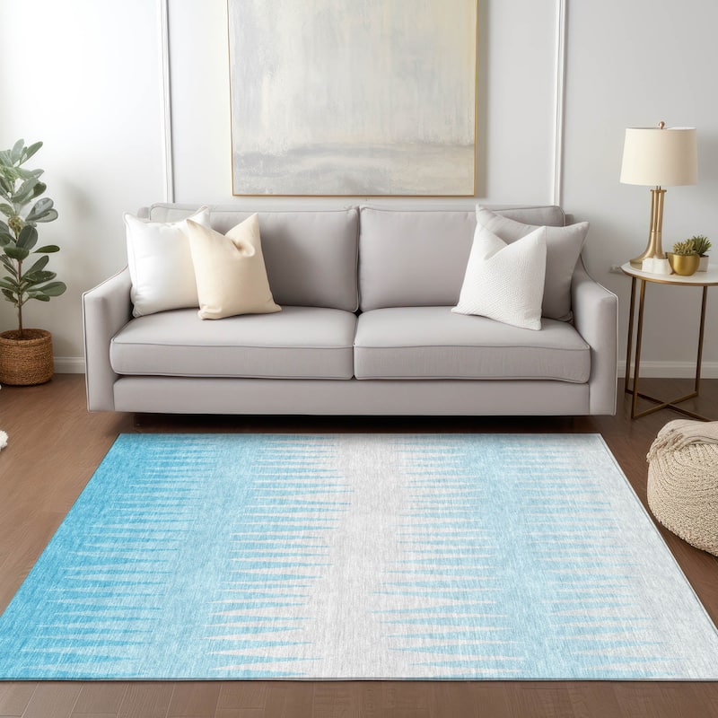 Machine Washable Indoor/ Outdoor Chantille Ombre Contemporary Rug