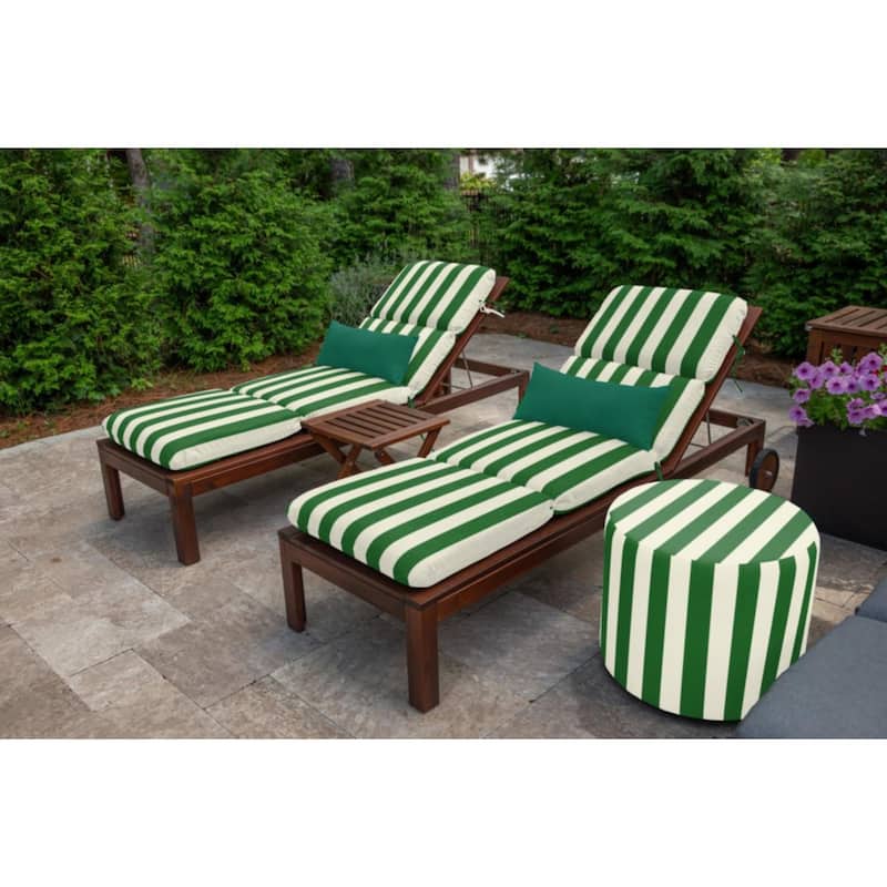 Casual Cushion Sunbrella® Fabric 1-Piece Outdoor Chaise Cushion, 22.5"W x 74"L - 22.5"W x 74"L