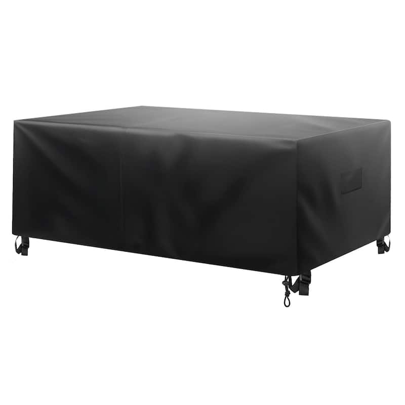 Black Oxford Fabric Patio Furniture Cover with Waterproof, UV-Resistant and Windproof Features - 98 x 78 x 32 inch - Black