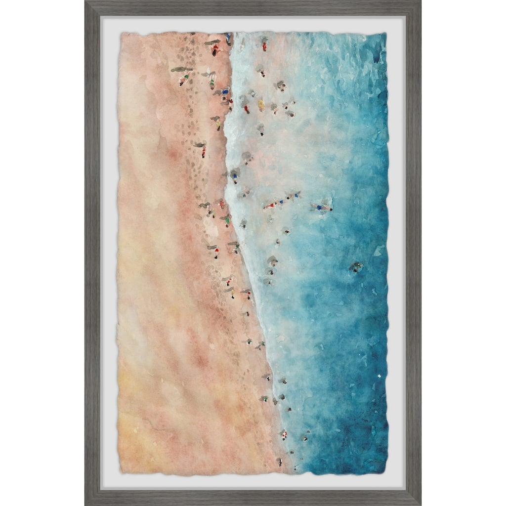 The Beach Is Waiting Framed Wall Art, Coastal Serenity - Tranquil Ocean-Inspired Wall Décor