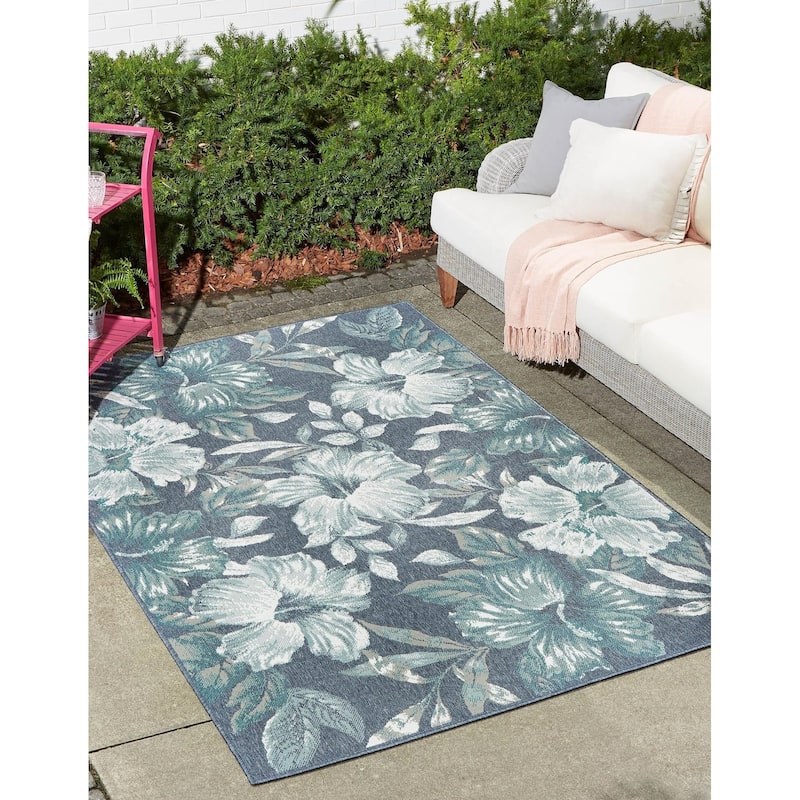 Outdoor Trisha Collection Area Rug - Blue - 9'x12'