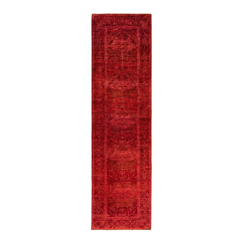 Overdyed, One-of-a-Kind Hand-Knotted Area Rug - Brown - 2' 7" x 9' 7"
