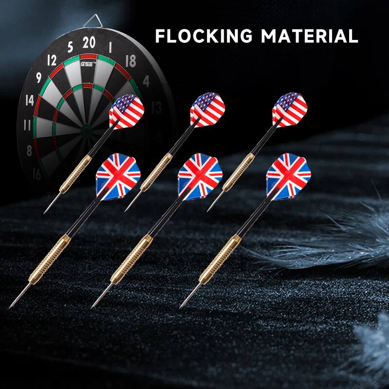 GSE™ 18" 2-in-1 Paper Baseball & Dart Board Games Set. Double-Sided Dartboard with six 17G Steel Tip Darts - 18-Inch