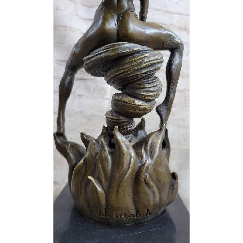 Handmade Sexy Medusa Bronze Sculpture Marble Statue By Aldo Vitaleh Figurine Figure