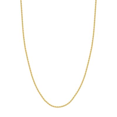 Curata 10k Yellow Gold 2.9mm Hollow Rope Chain Necklace (Lobster)