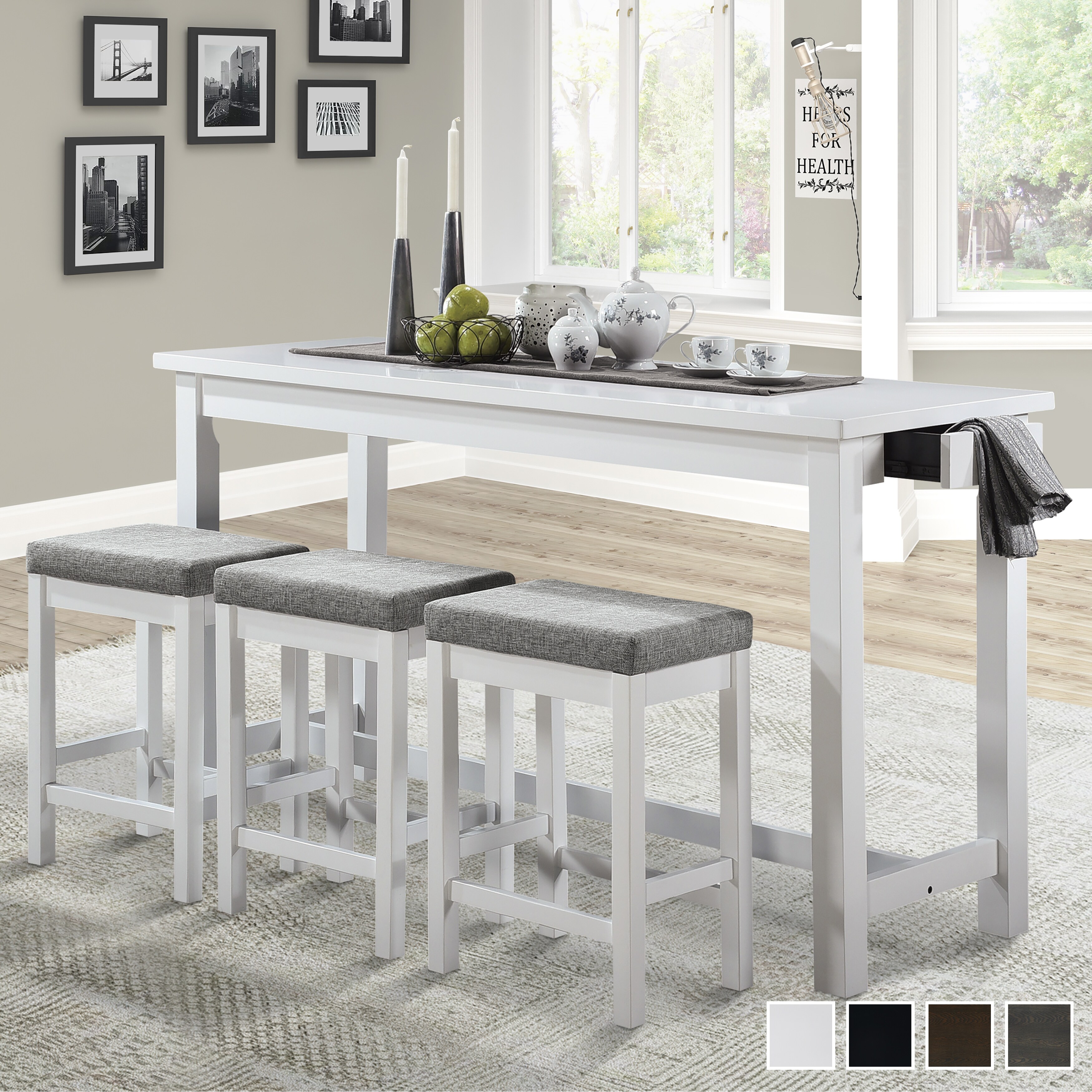 Haga 4 piece counter clearance height dining set