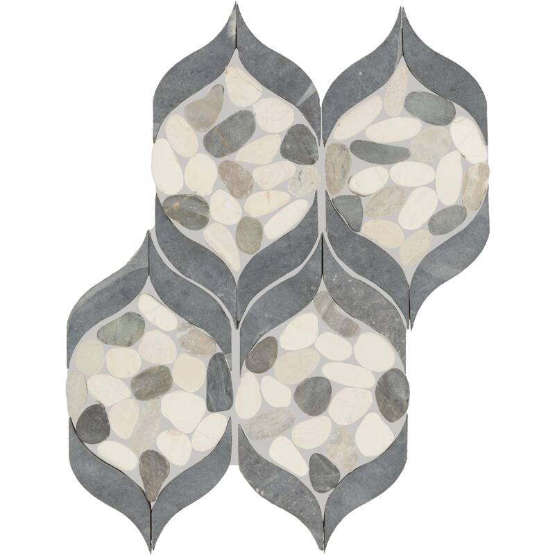 Daltile Pebble Oasis Natural Stone Petal Pebble Mosaic 15" x 11" (11 PC per Carton) (8.47 SQFT per Carton) - N/A - Harbor