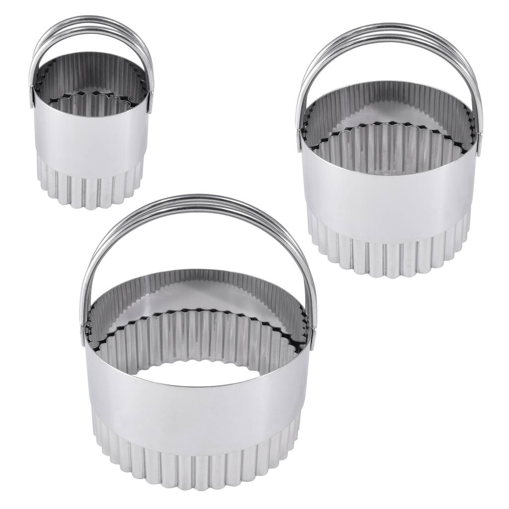 Assorted Fluted Cookie Cutter Set - Silver