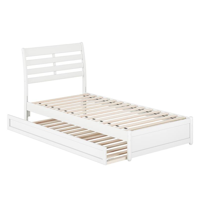 Emelie Platform Bed with Panel Footboard and Twin XL Trundle