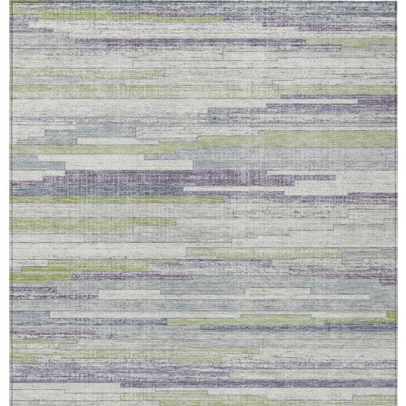HomeRoots Striped Transitional Rectangle Outdoor Rug