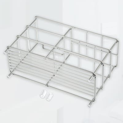 6 Slots 304 Stainless Steel Toothbrush Holder, Toothpaste Holder Stand, Bathroom Kitchen Accessories Organizer