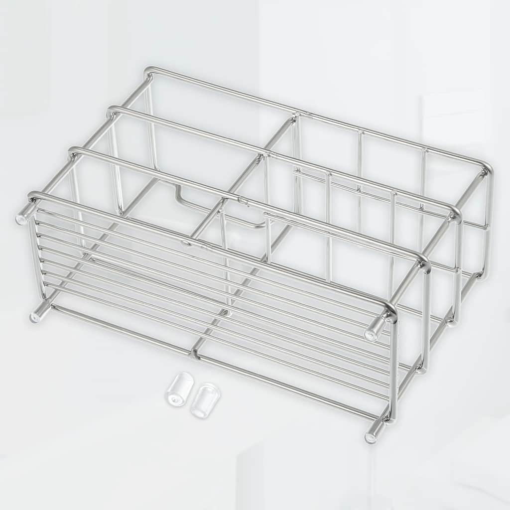 6 Slots 304 Stainless Steel Toothbrush Holder, Toothpaste Holder Stand, Bathroom Kitchen Accessories Organizer