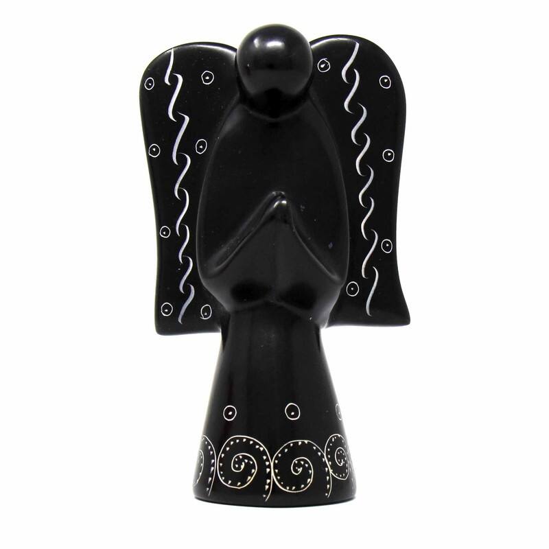 Handmade Praying Angel Soapstone Sculpture