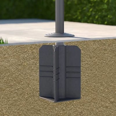 PURPLE LEAF Outdoor Patio Umbrella Base in Ground - 10.8" X 10.8"