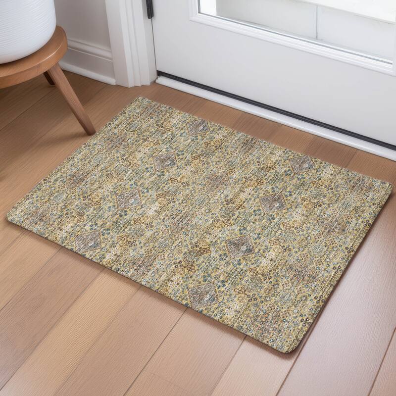 Machine Washable Indoor/ Outdoor Global Flory Chantille Rug