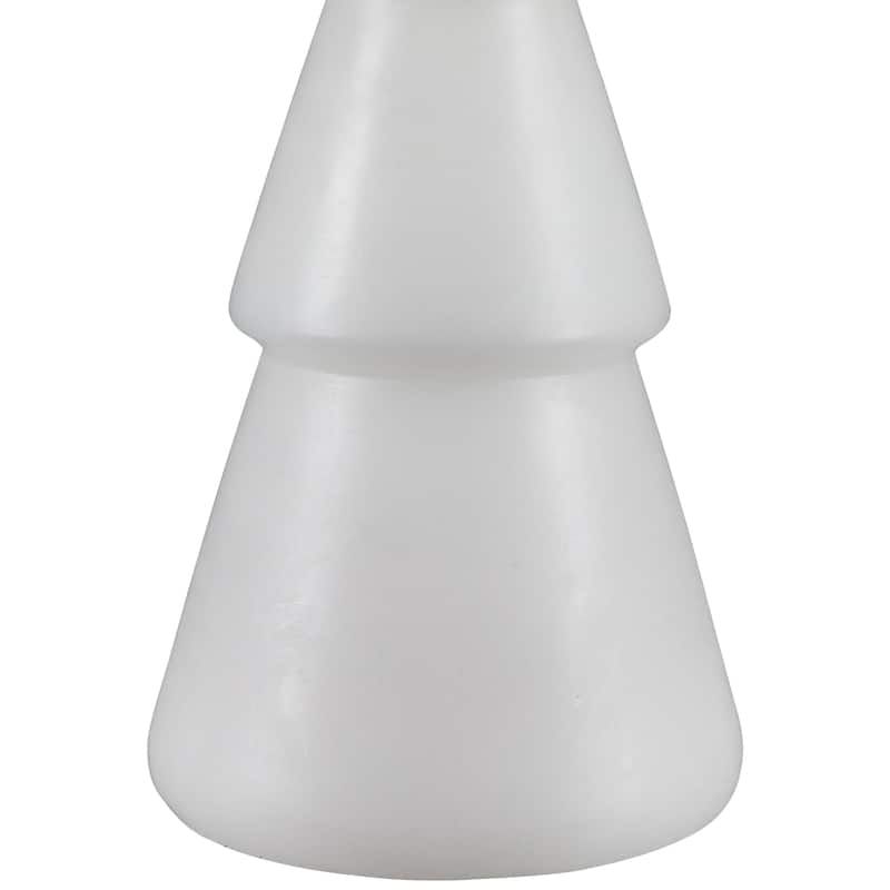 LED Flameless Flickering Christmas Tree Wax Candles - 10.5" - White - Set of 2