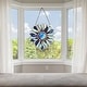 preview thumbnail 8 of 13, Handcrafted Floral Design Vibrant Multicolor Stained Glass Window Panel
