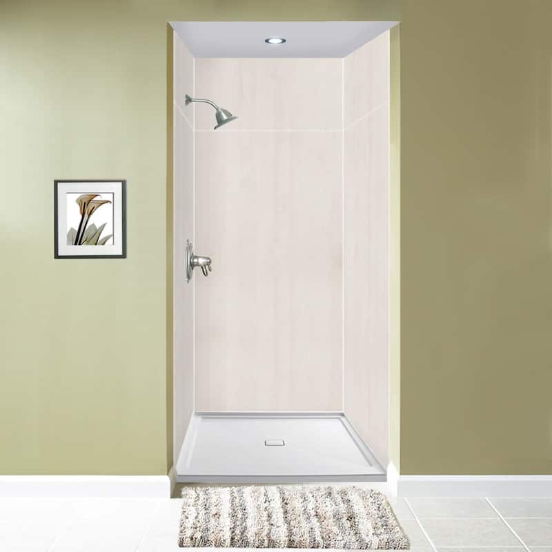Transolid Expressions 48-in X 48-in X 96-in Glue to Wall Shower Walls - 48" x 48" x 96" - 48" x 48" x 96"
