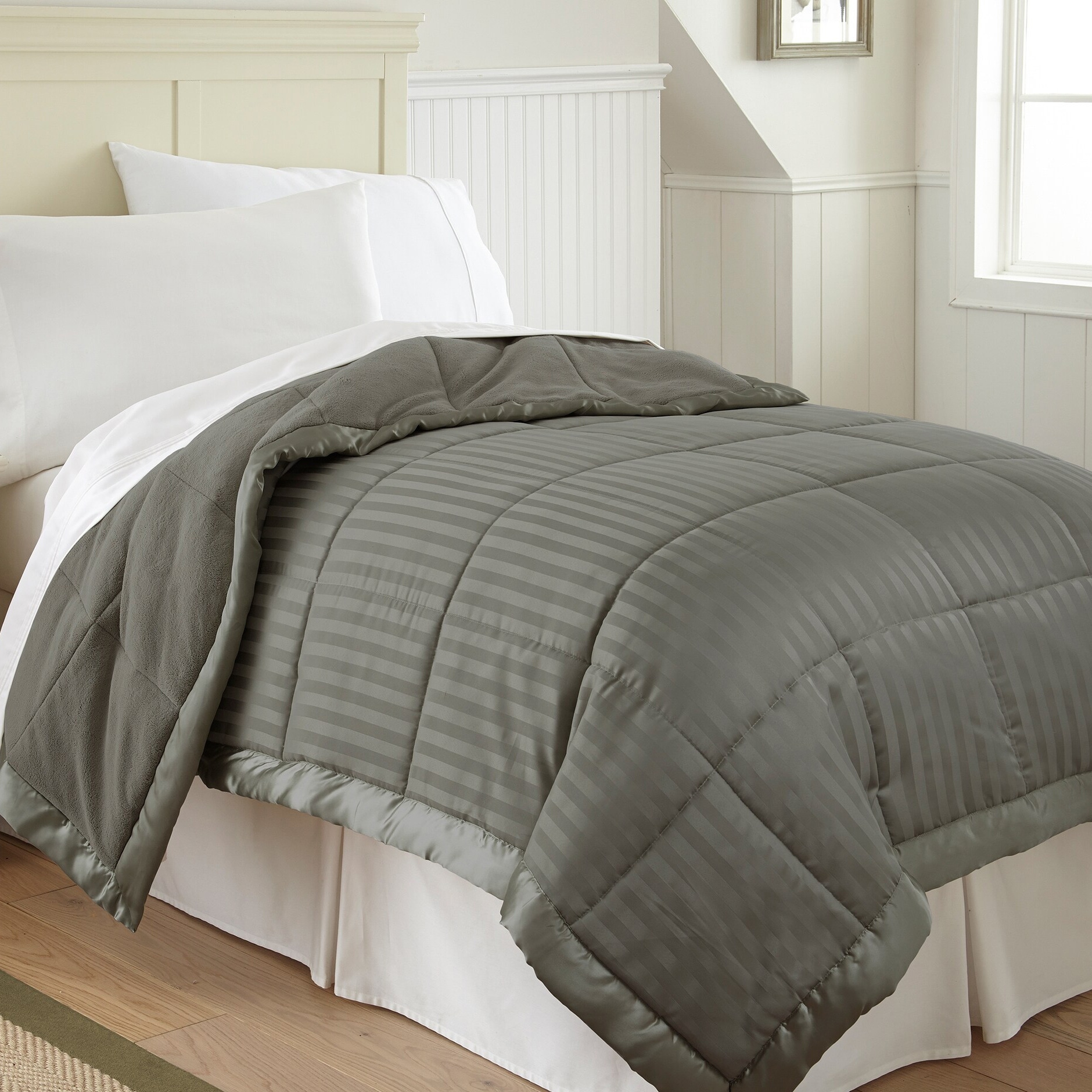 Unknown1 Reversible Cozy Gray Down Alternative Throw Grey Solid Color Casual Microfiber Microplush Unknown1 Reversible Cozy Gray Down Alternative Throw Grey Solid Color Casual Microfiber Microplush