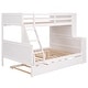 preview thumbnail 6 of 10, Pine Wood Twin over Full Bunk Bed, Trundle, Separates into 3 Platform Beds, Shelves