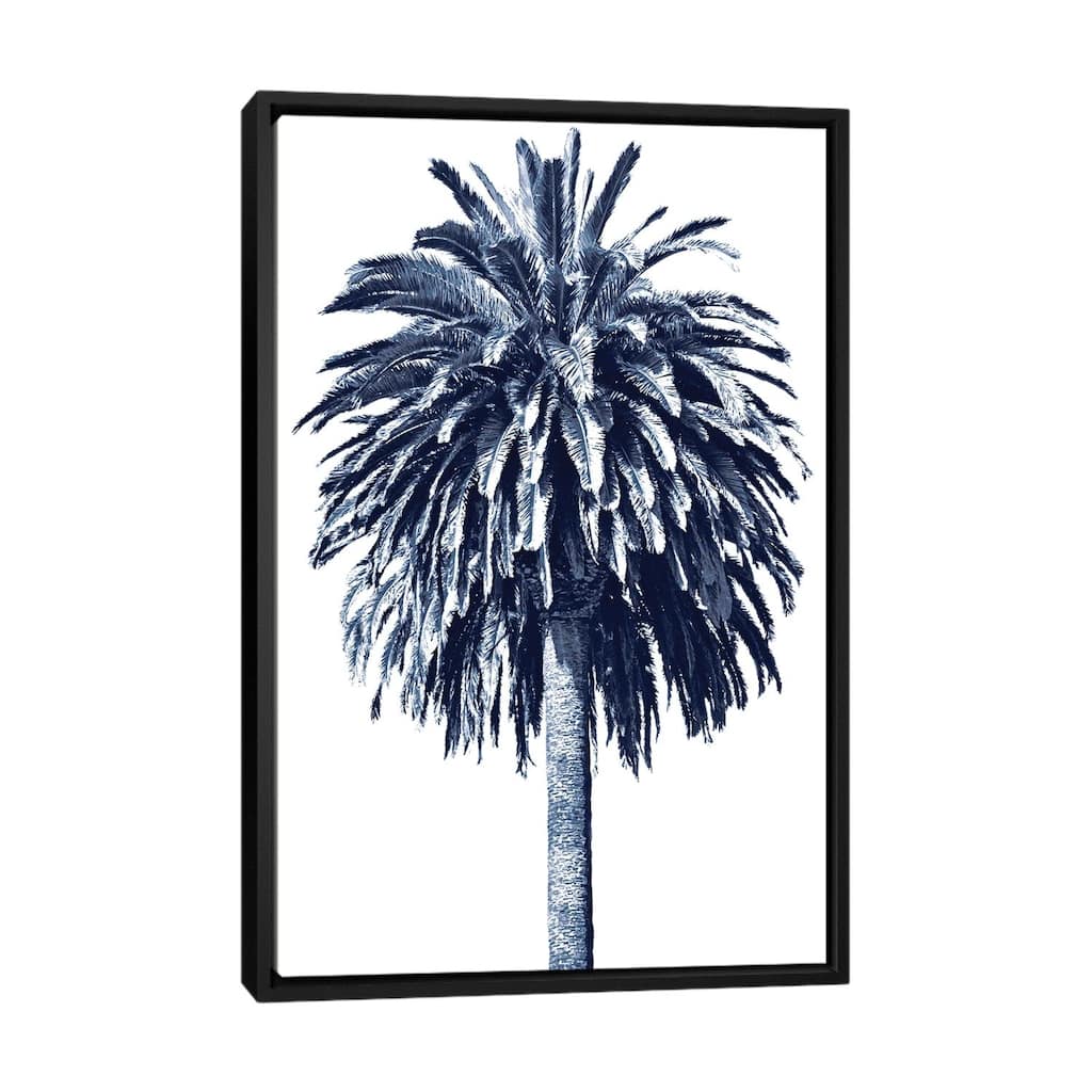 iCanvas "Blue Palm Tree II" by Devon Davis Framed