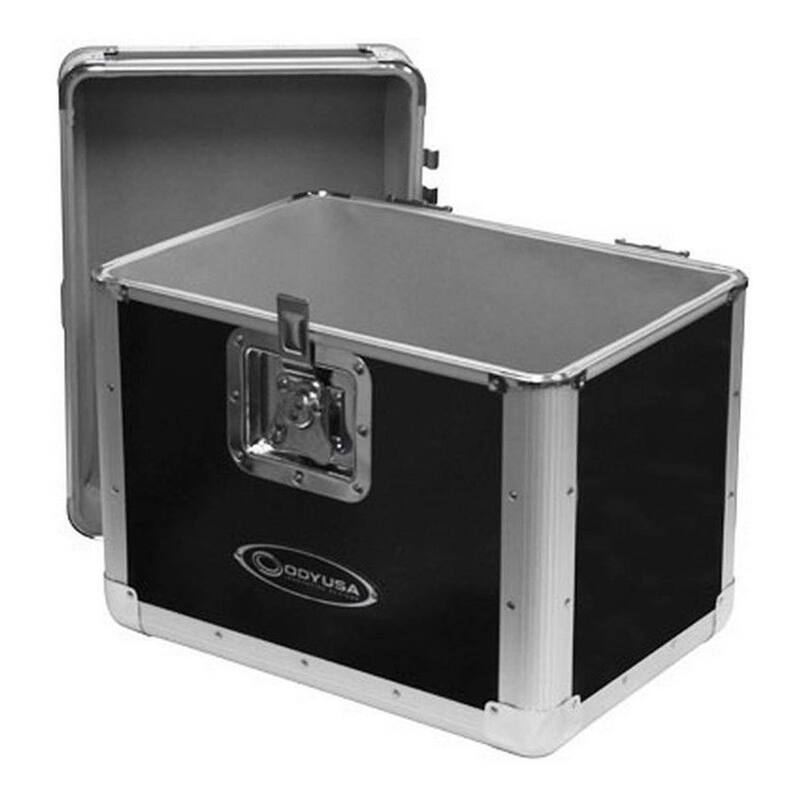 Odyssey KROM Series Record Utility Case for 70 12" Vinyl Records & LPs, Silver - 7