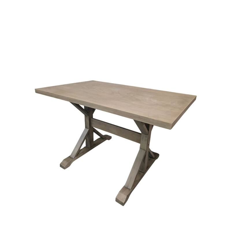 Weathered Style X-Shaped Trestle Table - 48" - Gray