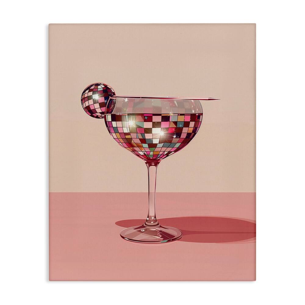 Stupell Rosy Hued Disco Drink Canvas Wall Art Design By Arlington Prints
