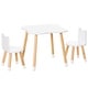 preview thumbnail 2 of 8, Qaba 3 Pieces Table and Chair Sets Children Dining Table Cute Bear Shape with Rounded Corners for 1-4 years, White