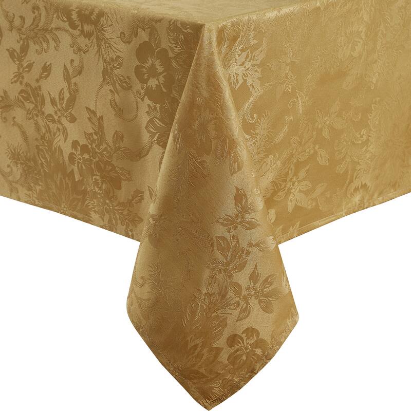 Porch & Den Prahl Jacquard Poinsettia Tablecloth